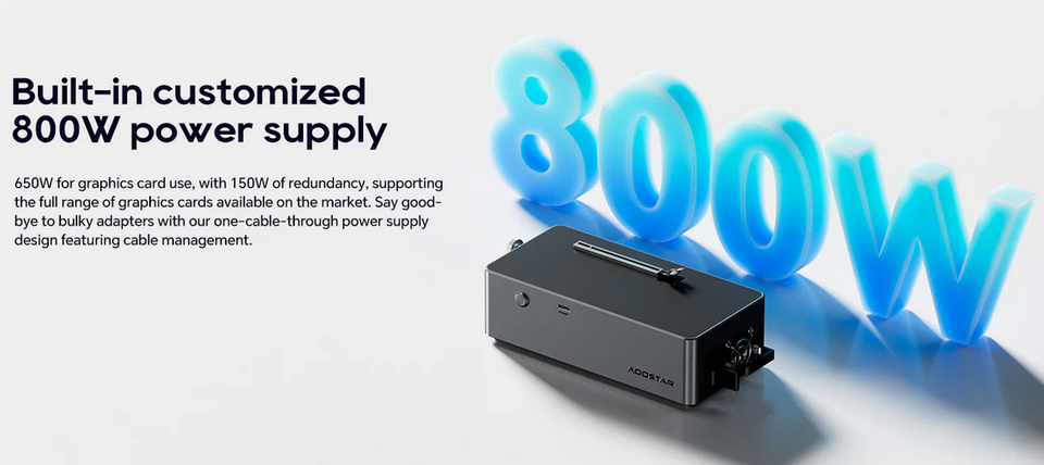 AOOSTAR AG01 Review - eGPU Dock with built-in PSU